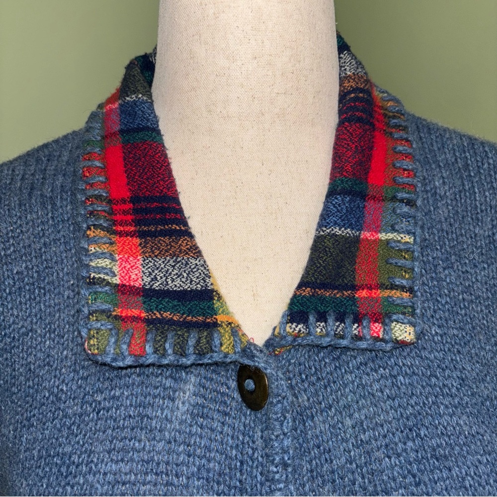 VTG Mandal Bay Wool Blend Cardigan Embroidered Button Collared Boho Women’s XL - Picture 7 of 9